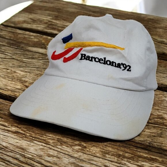 VTG 1992 Olympic Games Barcelona ‘92 Spain SnapBack‎ Hat Cap Shooting Logo *READ - Picture 1 of 11